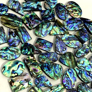 Irisierende Abalone Muschelstücke: Schmuck, Kunsthandwerk & Wohndekor