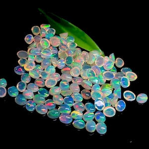 4X5 MM Oval , Ethiopian Opal Cabochon Lot, AAA Ethiopian opal lot, Cabochon loose opal lot, Polished opal lot, Opal for making jewelry