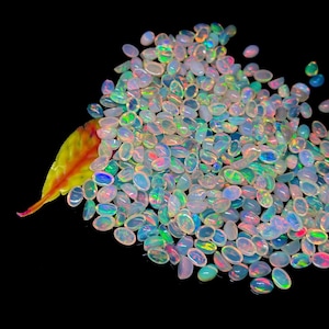 4X6 MM Oval, Ethiopian Opal Cabochon Lot, AAA Ethiopian opal lot, Cabochon loose opal lot, Polished opal lot, Opal for making jewelry