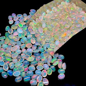 5X7 MM Oval , Ethiopian Opal Cabochon Lot, AAA Ethiopian opal lot, Cabochon loose opal lot, Polished opal lot, Opal for making jewelry