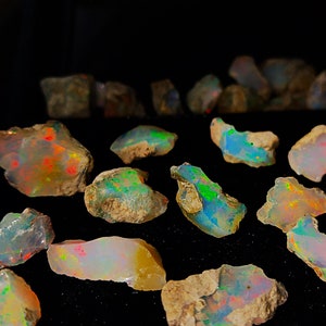 1 Pcs 8 cts Opal Rough Lot, Natural Ethiopian Opal Raw Suitable For Cut And Jewelry Fire Opal Crystal Welo Opal Rough.