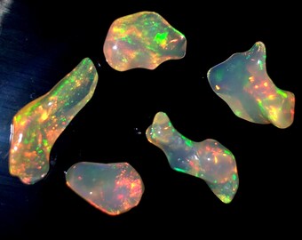 Nuggets 7.20Ct 5 Pcs LT-6 Loose Gemstone Gemstone Flashy Opal Natural gemstone Opal Welo Opal Natural Opal Ethiopian Opal Jewelry