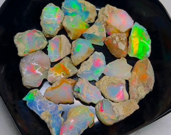 Lotto Di 20 Pezzi Di Opale Grezzo Secco Di Grado AAA, Cristallo - Foto 5