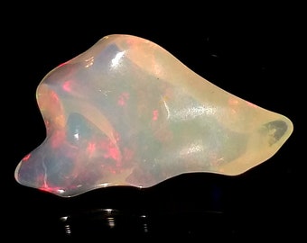 Opal Natural Ethiopian Opal Beautiful Smooth Polished Rough Tumble 1.45 Carat Welo Fire Opal Nugget Opal Rough Jewelry Making Necklace OP802