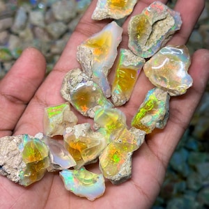 Extra Very Large Opal Rough Lot, Natural Ethiopian Opal Raw Suitable For Cut And Jewelry Fire Opal Crystal Welo Opal Rough.