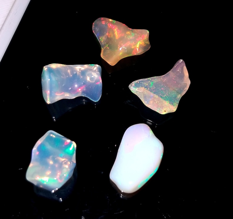 Nuggets 7.20Ct 5 Pcs LT-6 Loose Gemstone Gemstone Flashy Opal Natural gemstone Opal Welo Opal Natural Opal Ethiopian Opal Jewelry