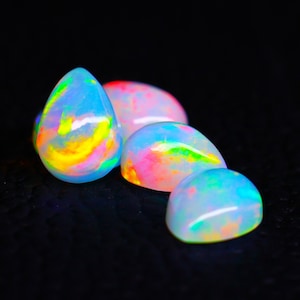 Lot Pear Opal Cabochons - Ethiopian opal, Pear opal cabs, Natural Pear opal cabochons, loose opal cabs, cabochon supplies,