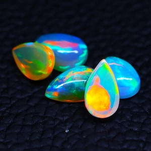 Lot Pear Opal Cabochons - Ethiopian opal, Pear opal cabs, Natural Pear opal cabochons, loose opal cabs, cabochon supplies,