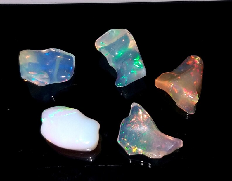 Nuggets 7.20Ct 5 Pcs LT-6 Loose Gemstone Gemstone Flashy Opal Natural gemstone Opal Welo Opal Natural Opal Ethiopian Opal Jewelry