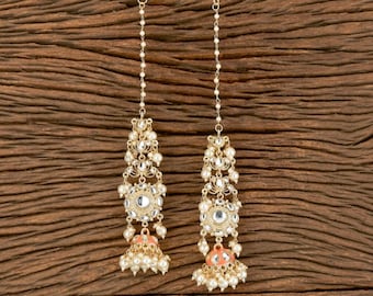 Boho Kundan Jhumka Earrings – Retro Indian Drop Earrings For Women, Gypsy Fashion Jewelry, Alloy, 2.6 X 1.4 Inches - View #10
