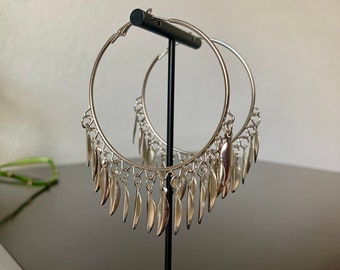 Kashmiri Hoop Chandbali Earrings: Indian Pakistani Jhumka, Party Wear