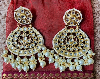 Kundan Jhumka earrings/Bollywood Earrings/Indian Earrings/Pakistani Earrings/South Indian Jhumki/ Kundan Jhumka/Polki jhumka