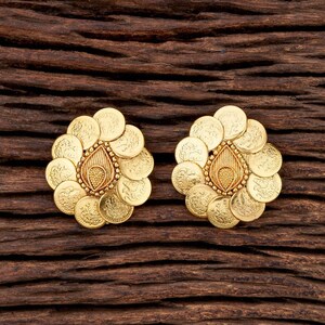 Gold Stud Earrings/CZ Earrings/Chandbali Earrings/Pakistani Jewelry/Indian Earrings/Bollywood Jewelry/CZ Jhumka/Diamond Jhumka/