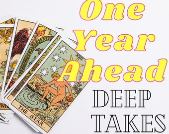 Año por delante Lectura canalizada en profundidad / Lectura de la rueda del año / Tarot de tránsitos de astrología psíquica intuitiva / Lectura de nuevo comienzo