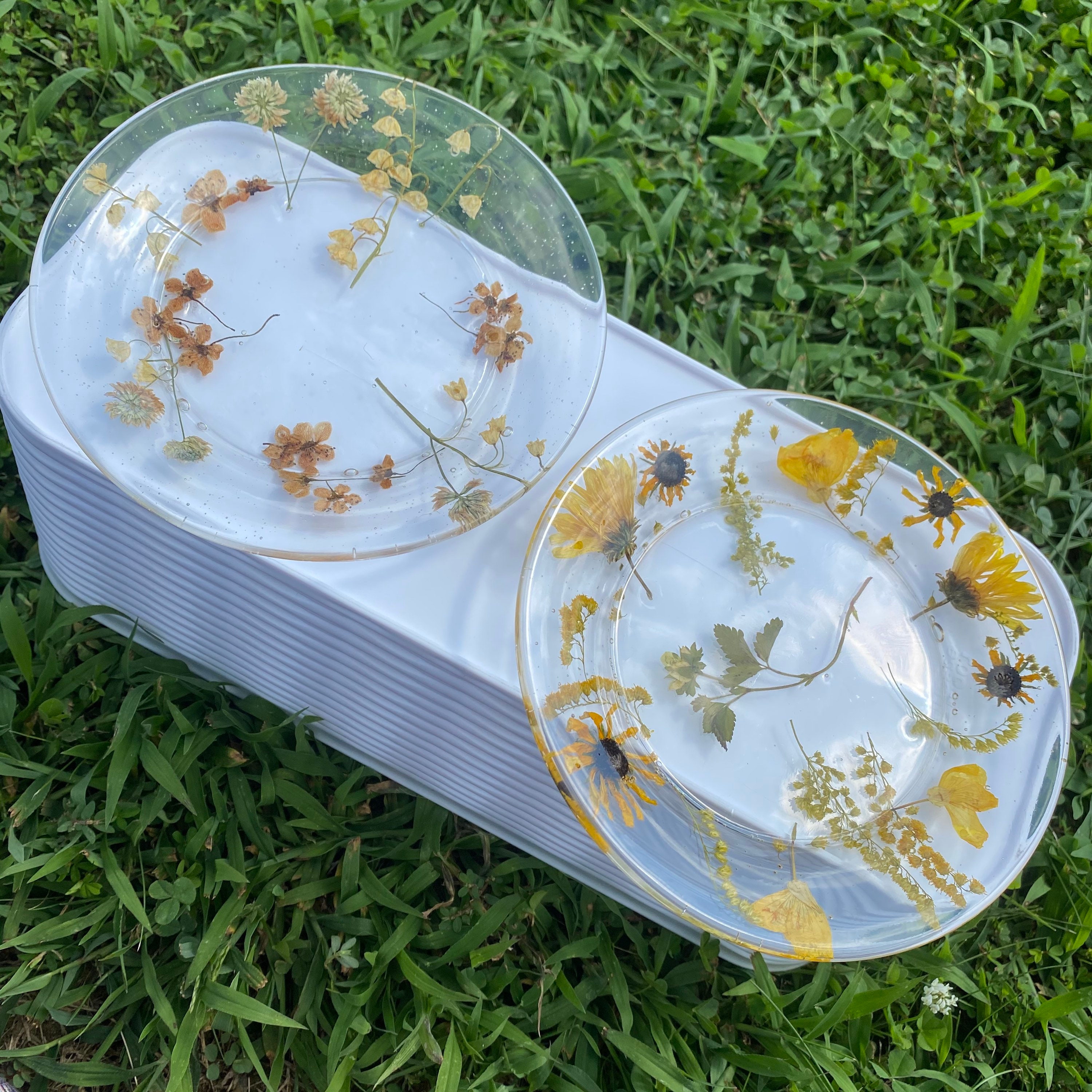 Dried Flower Resin Dish Trinket Tray Ash Tray Key Bowl Etsy Singapore