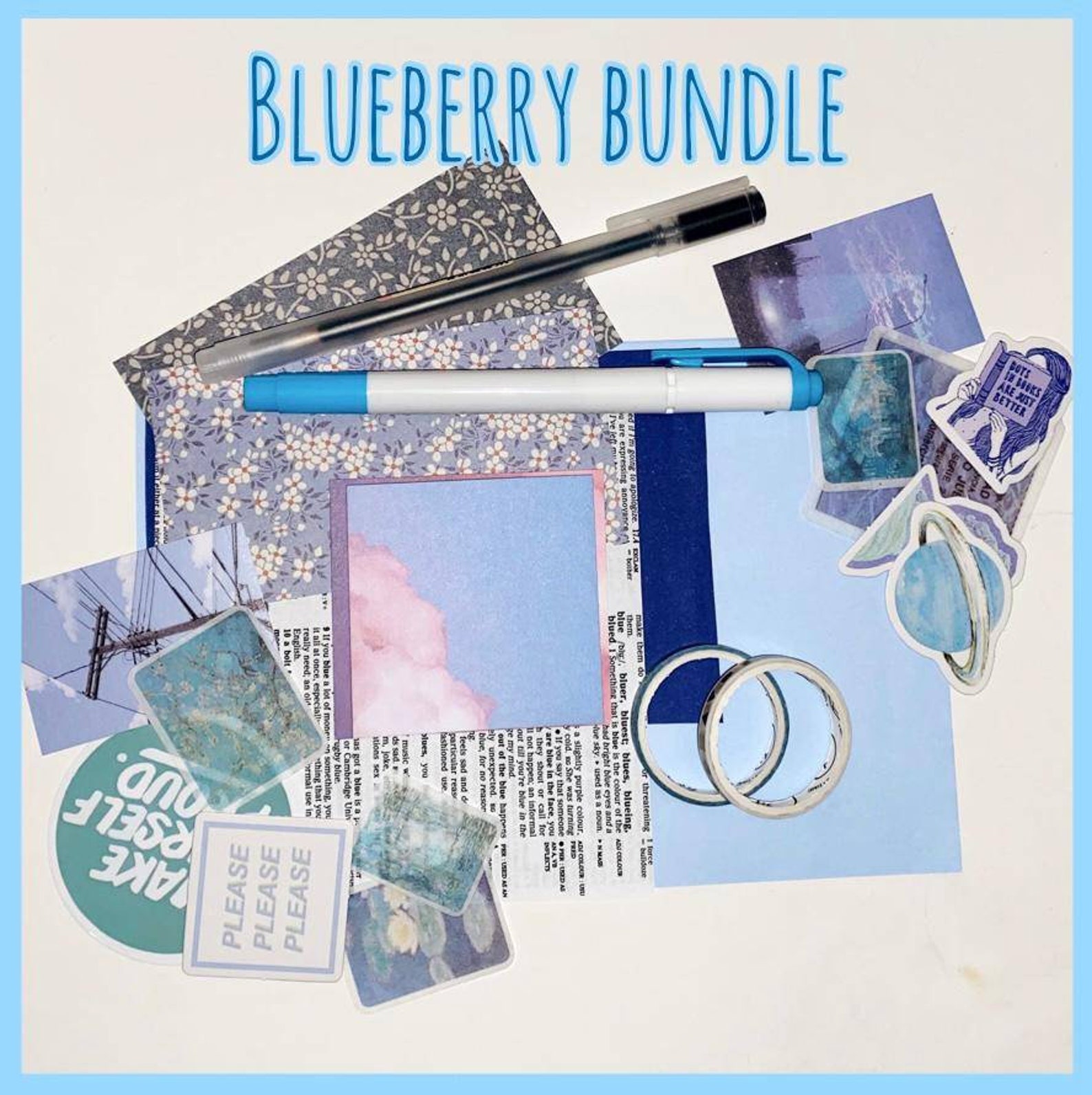 22pcs aesthetic journalingscrapbooking stationery bundle