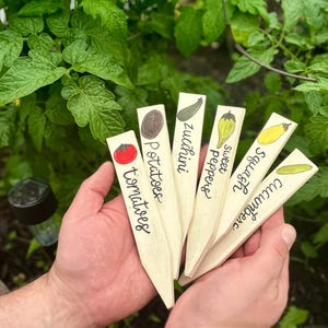 Handmade Ceramic Garden Markers (Set of 6)