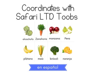 SPANISH - Fruits & Vegetables Toob - Safari LTD Identification Cards