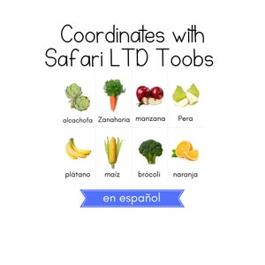 SPANISH - Fruits & Vegetables Toob - Safari LTD Identification Cards