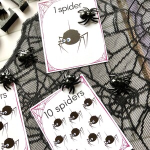 Tarjetas de números de araña del 1 al 10 (bonitas)