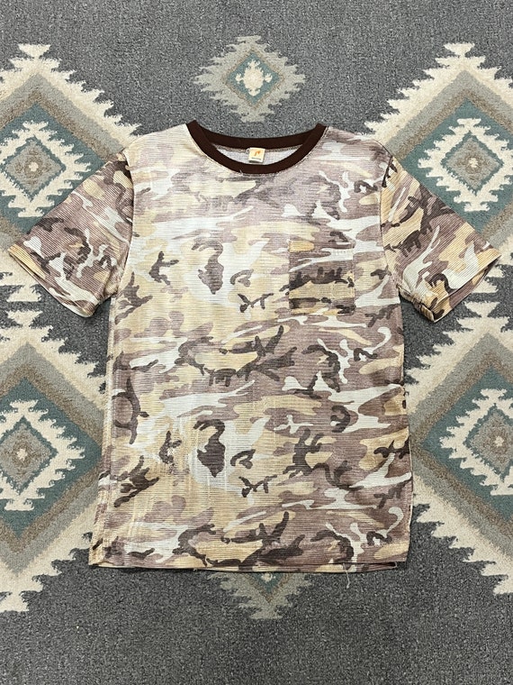 Camo Mesh Pocket T Shirt