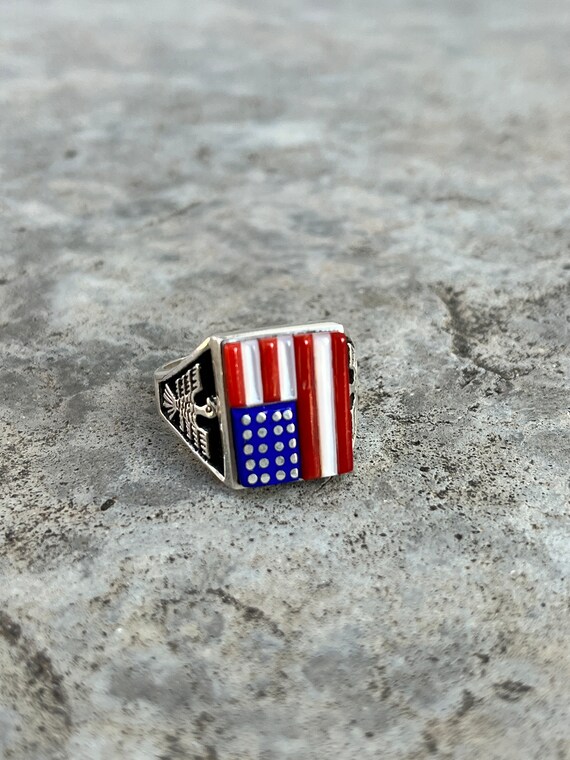 sterling silver vintage ring - Gem