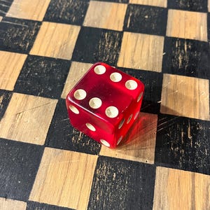 Vintage Cherry Red Bakelite Die