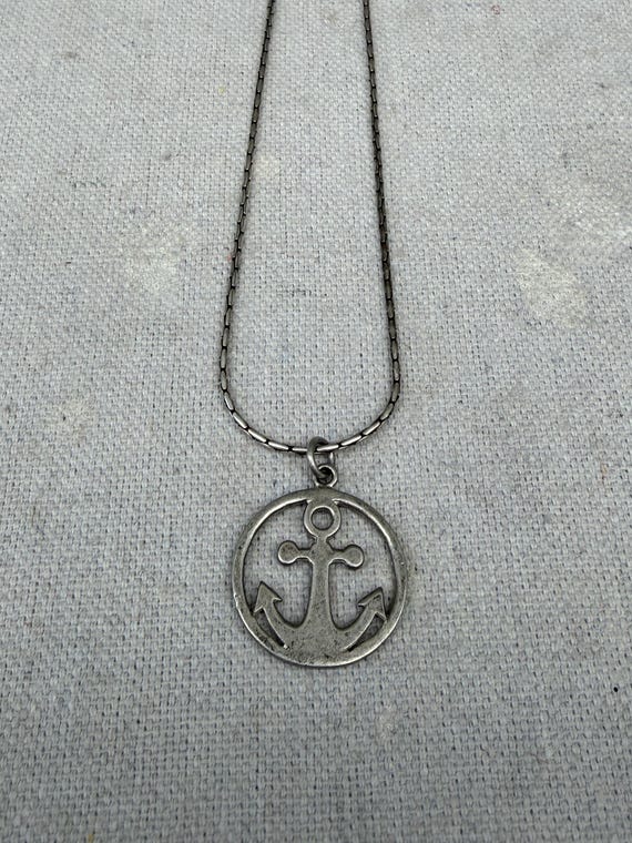 Sterling Silver Anchor Necklace
