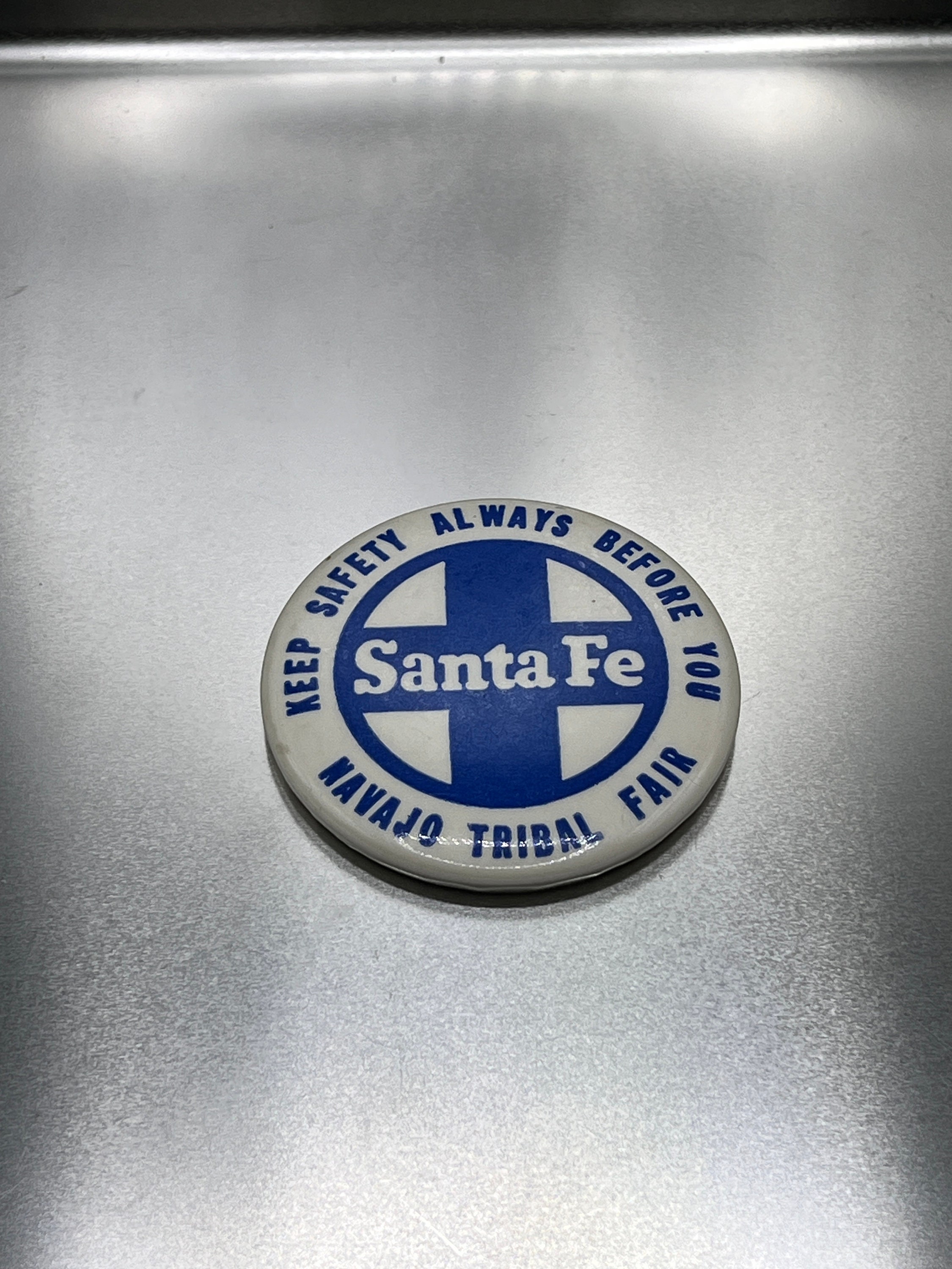 Vintage Santa Fe Railroad Pocket Mirror