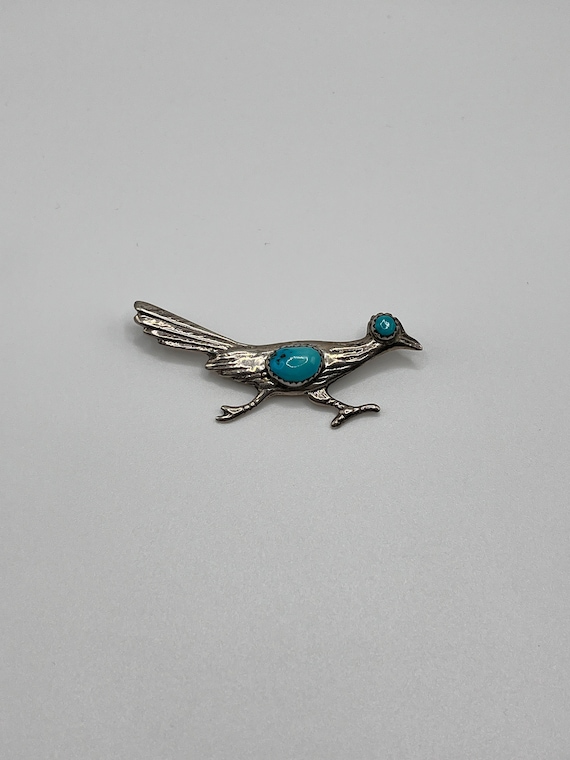 Sterling Silver Roadrunner Brooch