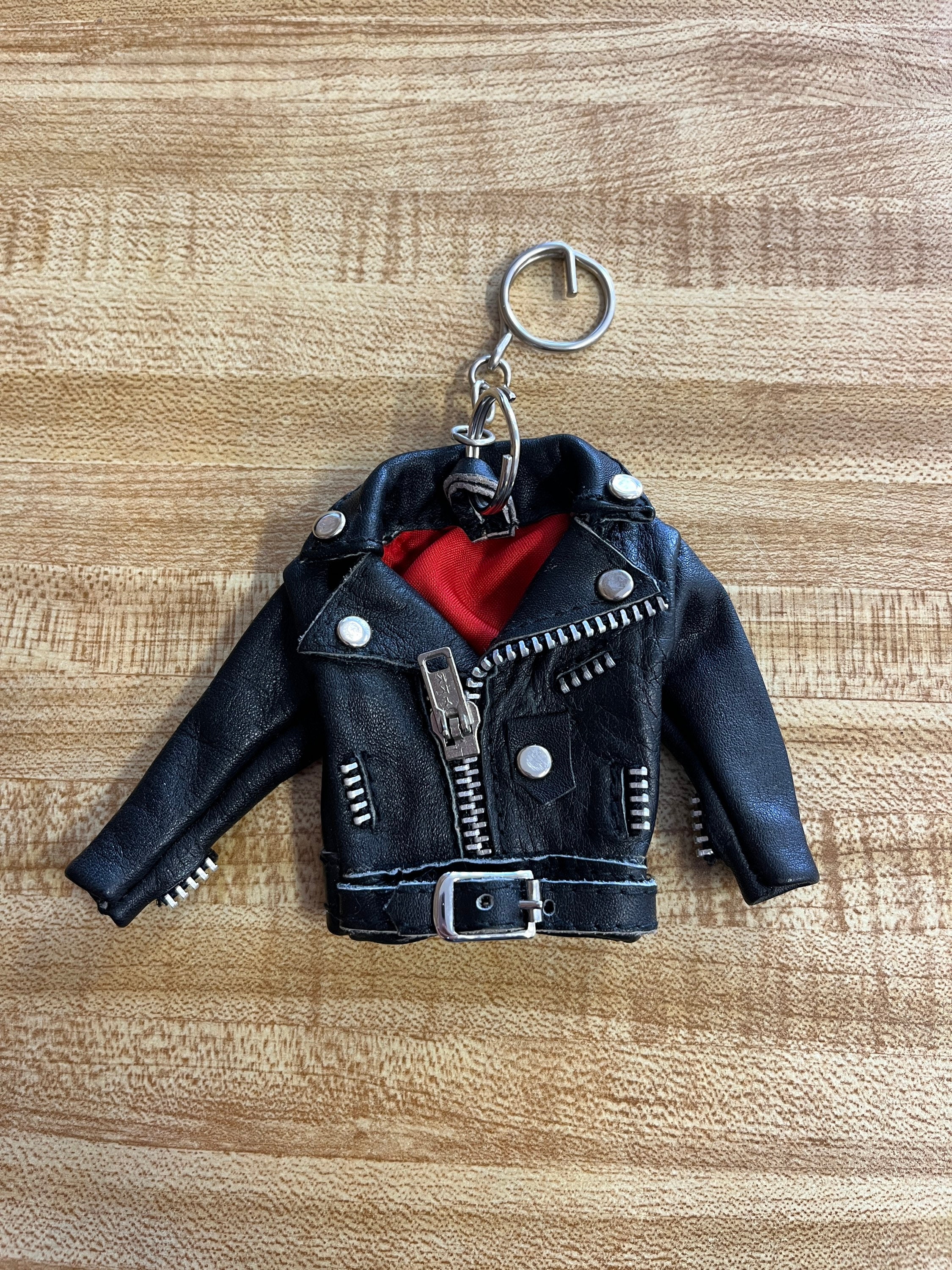 Keychain – Mini Leather Varsity Jacket
