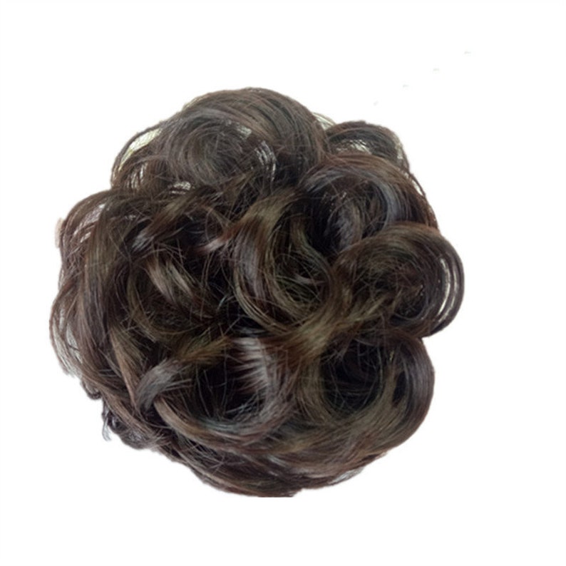 Curly Messy Hair Bun Piece Updo Scrunchie Fake Natural Bobble - Etsy UK