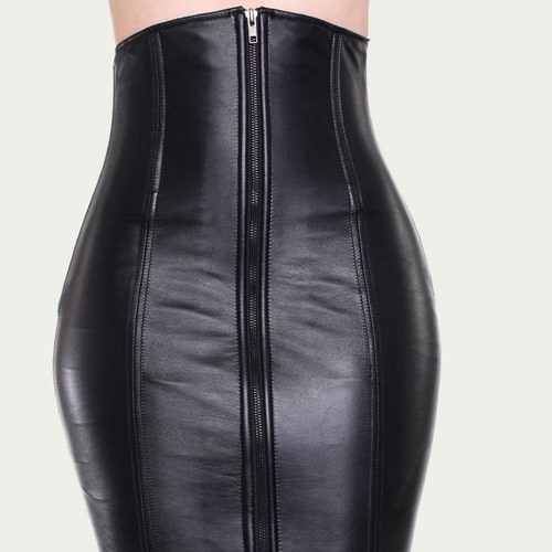 Ladies Tight Fitting Zipper Leather Skirtladies Leather - Etsy