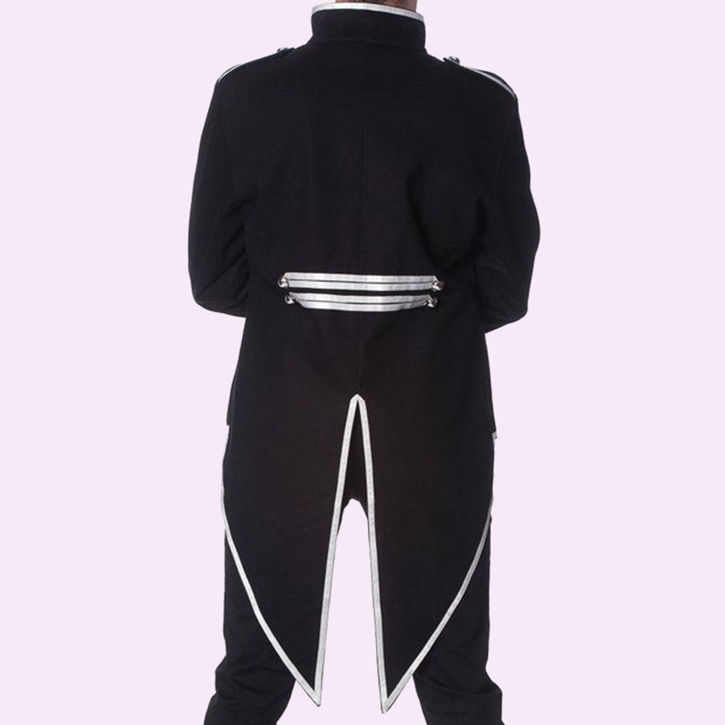 Mens Gothic Handmade Parade Tail Jacket Steampunk Military Emo Etsy UK