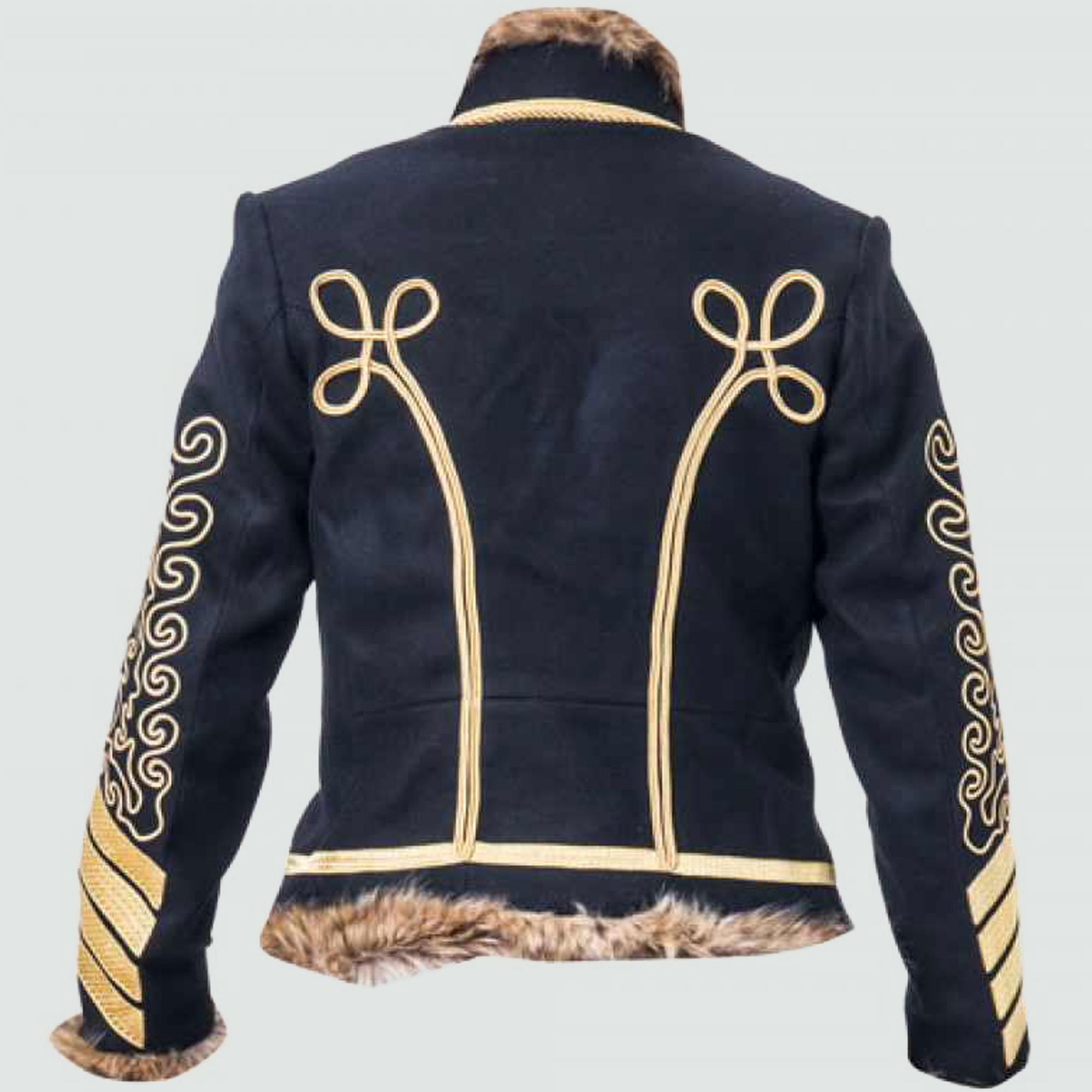 Men's Black Napoleonic Hussar Jacket With Hand Etsy