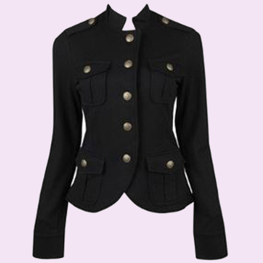 Ladies Military Style Jacketladies Fashion Gothic Coat Etsy UK