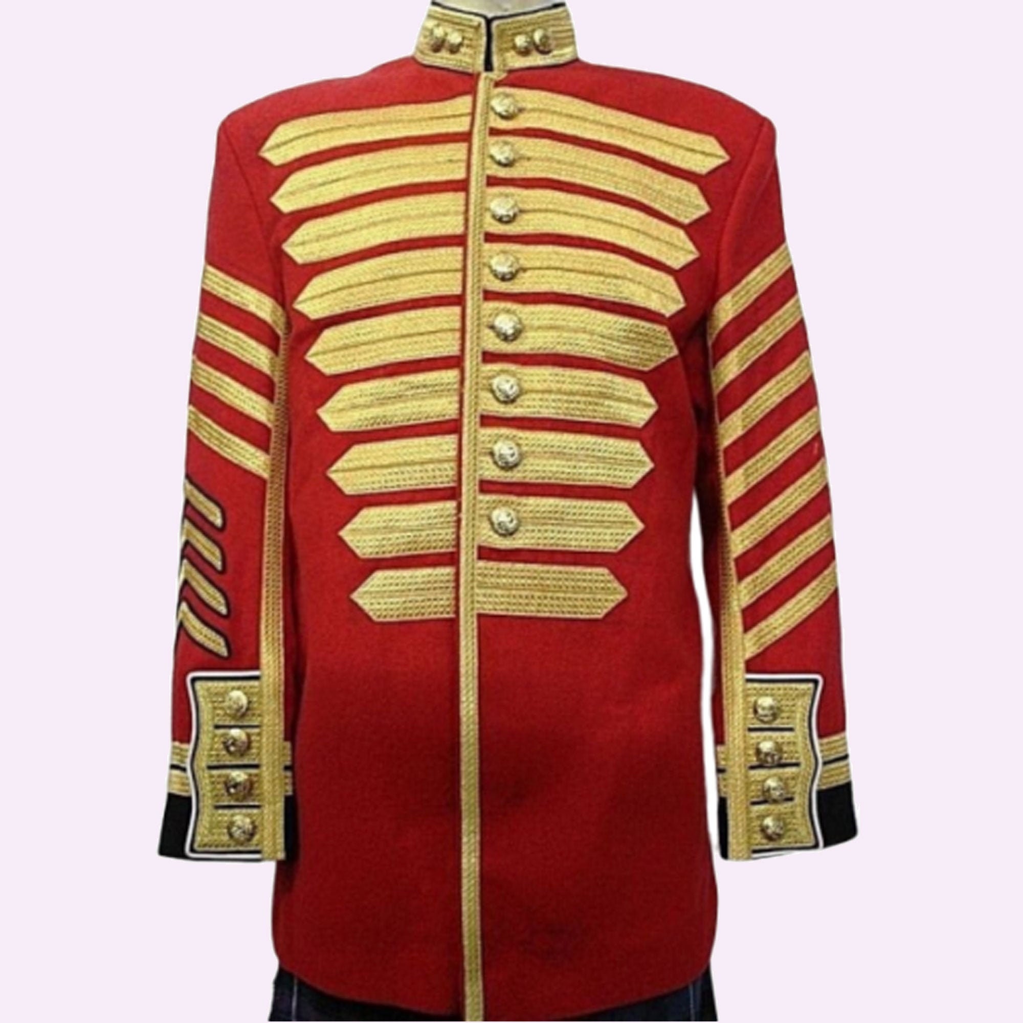 British Grenadier Guards Red Blazer Lana Tunica accessori. 