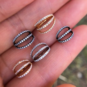 Argola de cartilagem com anel triplo de 16G, anel de nariz, brinco de argola articulada, anel de argola clicker, anel de cartilagem, anel Daith, brinco de hélice/jóias de concha
