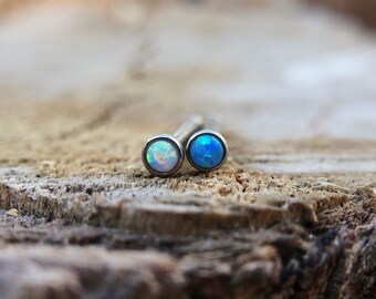 20g 1.5mm Opal Nose ring, Nose Ring. Nose Jewelry,Nose Piercing