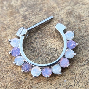 Surgical steel, septum piercing, Septum Ring,Daith Jewelry,Septum Clicker, 5/16&#39;&#39; 8mm clicker 16g