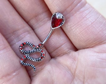 Anneau de ventre serpent, barre de ventre, anneau de piercing au nombril, anneau de nombril, anneau de ventre, meilleur cadeau pour elle