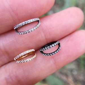 Anillo de nariz de aro doble de 16 g, anillo de nariz doble, anillo de nariz de aro doble, anillo de aro con clic, anillo de cartílago, aro de hélice/aro de ombligo
