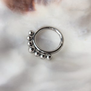 16G Daith Hoop, hinged clicker ring, Daith Hoop Earring, Septum hoop, Septum Piercing, Rook Piercing 8mm, nose ring, daith