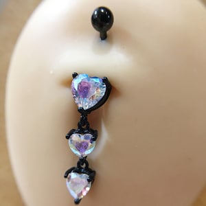 Zircon Belly Ring, Belly bar,Navel Piercing Ring,Belly Button Ring, belly ring