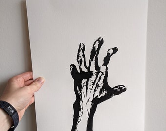 Zombie Hand Stencil