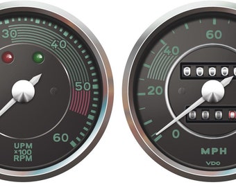 Porsche Speedometer and Tachometer (.ai) Vector Illustrator File