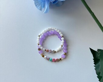 beaded bracelet stack