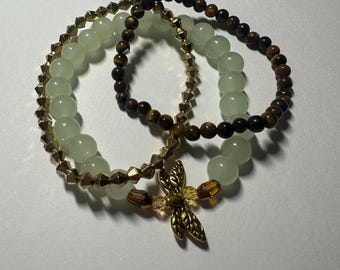 beaded bracelet stack