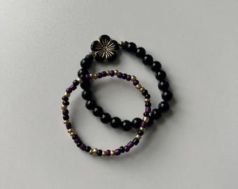 beaded bracelet stack