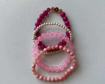 beaded bracelet stack